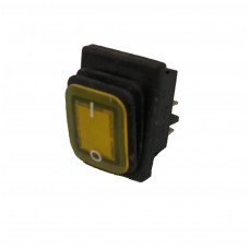 Кнопка FiLN (250v, 16a) 4 контакти, із захистом, жовта