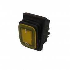 Кнопка FiLN (250v, 16a) 4 контакти, із захистом, жовта